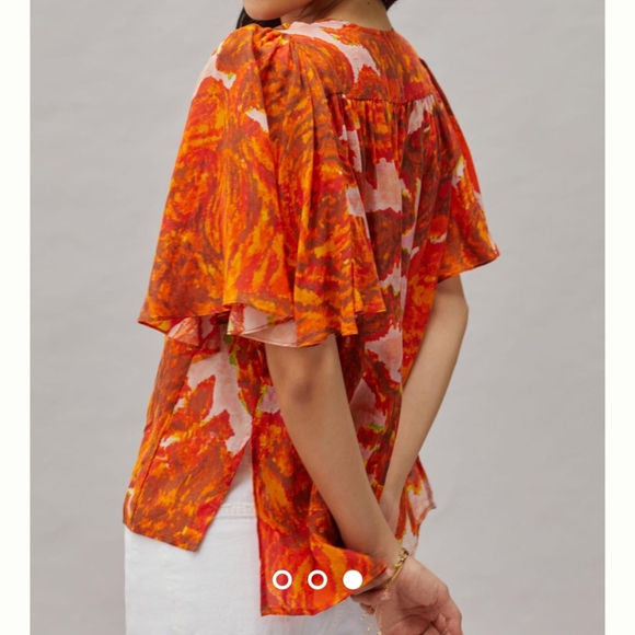 SOLD,- NWT - Anthropologie Tracy Reese Ruffled Floral Blouse - Picture 3 of 5